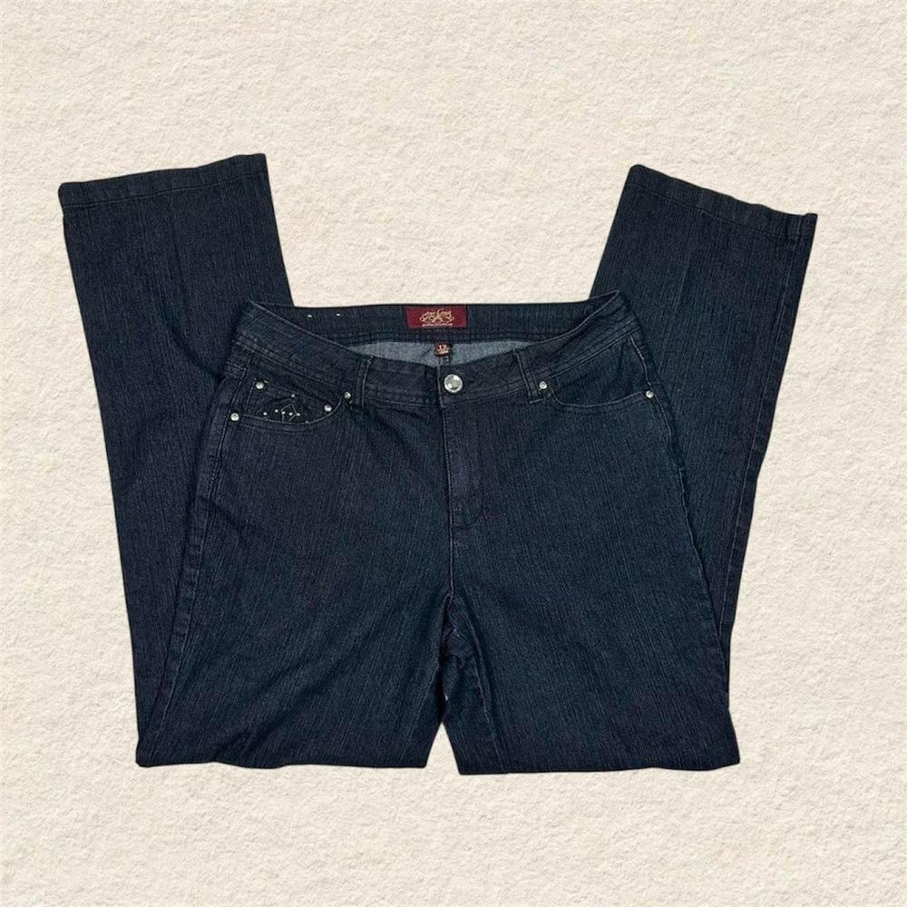 one5one authentic denim grunge y2k straight leg studded jeans